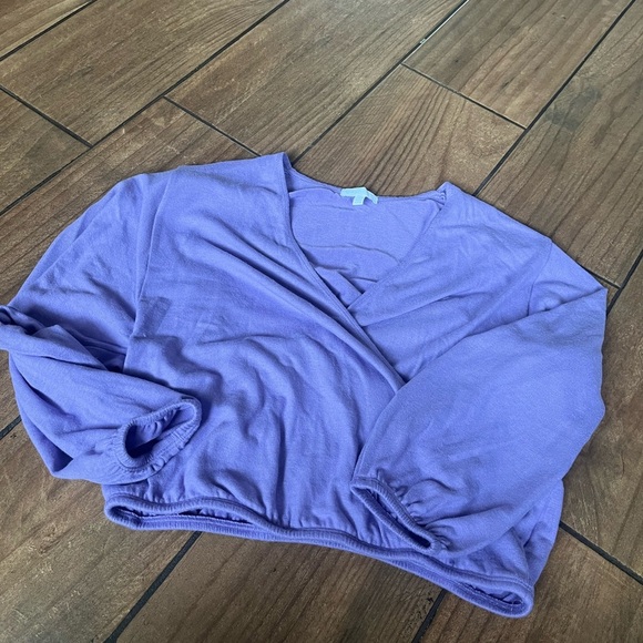 Beyond Yoga Women's Wrapped Up Pullover purple small - Picture 4 of 6